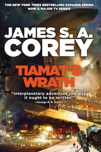 The book cover is taken up by various parts of buildings and lights and other shapes that might be parts of spaceships. There is a lot of silver and orange in the cover. The author's name is at the top with the book title below in the middle.  